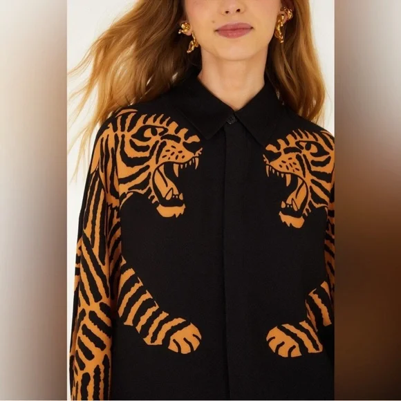 FARM Rio Black Tiger Long Sleeve Shirt - Picture 3 of 9